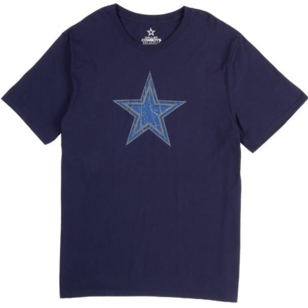 Dallas Cowboys  Authentic Apparel  Men's T-Shirt  Blue Size L  Graphic Blue Star